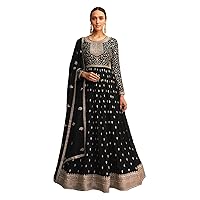 Women's Georgette Embroidery Anarkali Suit Set Stitched Indian Pakistani Wedding Party Wear Gown
