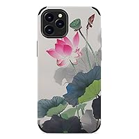 Vintage Lotus Flower Compatible with iPhone 12/iPhone 12 Pro/12 Pro Max/12 Mini, Shockproof Protective Phone Case