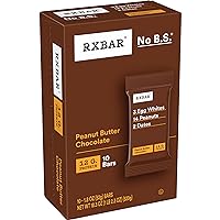 RXBAR Protein Bars, Protein Snack, Snack Bars, Peanut Butter Chocolate, 18.3oz Box (10 Bars)