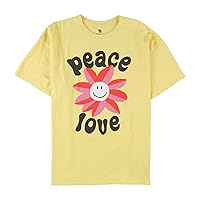 Junk Food Mens Peace Love Flower Graphic T-Shirt