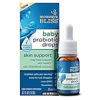 Mommy's Bliss Baby Probiotic Drops Skin Health Support, 6 Billion Cells per Serving, Age: Newborn & Up, 15 ML (30 Servings)