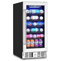Towallmark Beverage Refrigerator, 3.2 Cu.ft Beverage Fridge｜115 Cans Capacity, Small Beverage Cooler with 36～60°F Adjustable Digital Temperature Control Compressor and Safety Lock