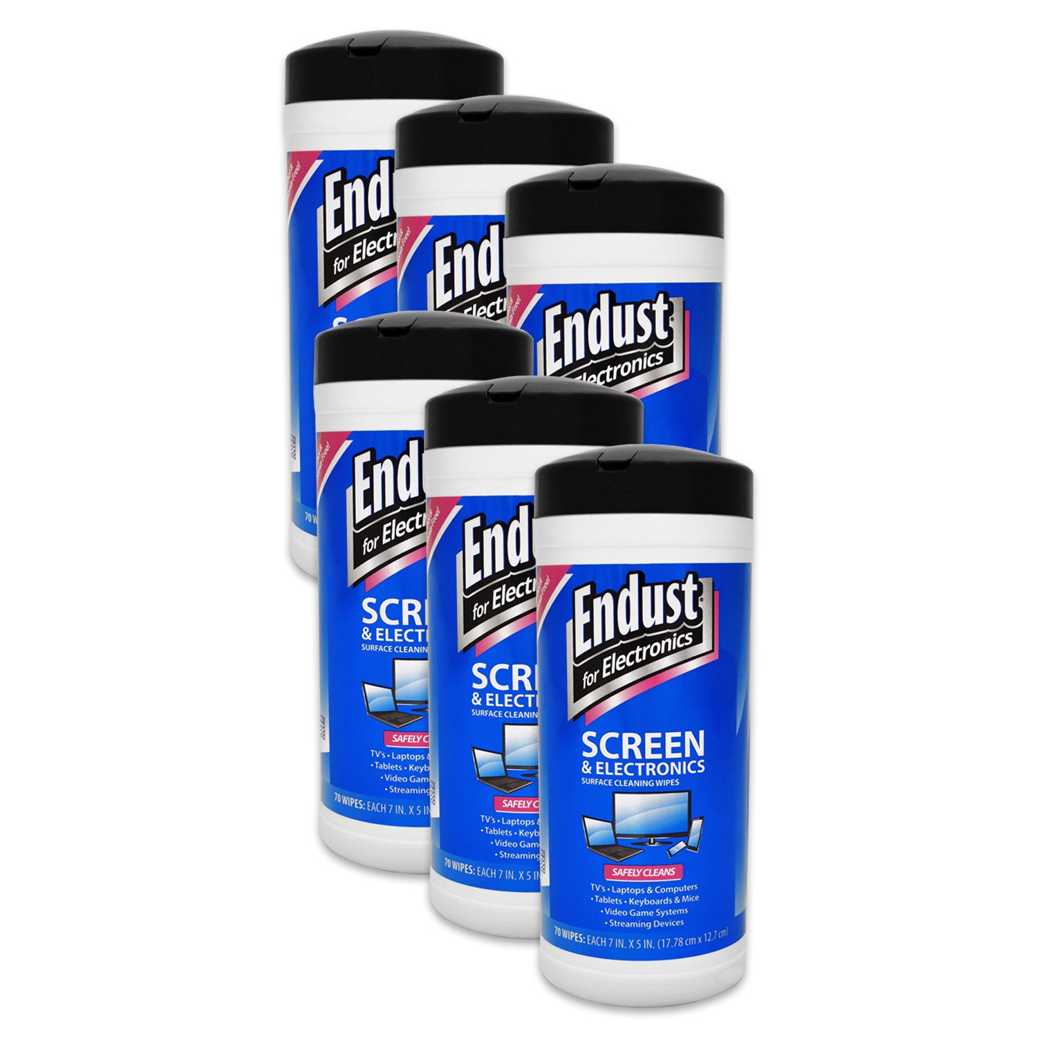 Endust For Electronics Screen Cleaner Wipes, Electronics Surface Cleaning Wipes, For TV, Phone, Computer Monitor, Laptop, Tablet, Pre-Moistened, Al...