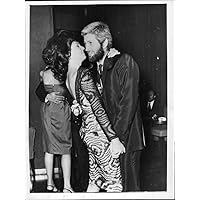 Vintage photo of John Drew Barrymore dancing with an actress.