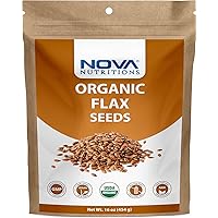 Certified Organic Whole Flax Seeds 16 OZ (454 gm) (1 Pound (Pack of 1))