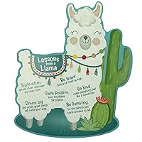 Cathedral Art Abbey & CA Gift Lessons from A Llama W/Hanger Wall Plaque, One Size, Multi