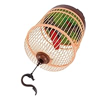 ABOOFAN 1 Pc Voice Control Birdcage Toy Interactive Bird Toys Brain Toy Artificial Simulation Parrot Sound Small Parrot Electronic Components (Battery Not Included) Dropshipping Child