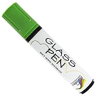 Glass Pen Window Marker: Liquid Chalk Markers for Glass, Car Marker or Mirror Pen with Washable Paint - Car Windows, Storefront Window, Wedding, Parade, Party & Holiday Decorations (Green, Jumbo Tip)