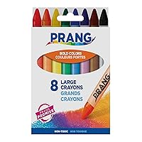 Prang Crayons, Assorted Colors, Large Size, 8 Count