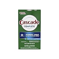Cascade Complete Powder, Fresh Scent, Cascade Dishwashing Powder, Cascade 90 oz with Bonus Cascade Platinum Dishwasher Cleaner 3 Count Pod