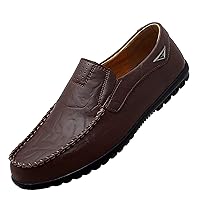 Go Tour Men’s Casual Leather Fashion Slip-on Loafers Shoes