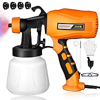 Paint Sprayers for Home Interior，Paint Sprayer,700w Hvlp Spray Gun，Electric Paint Sprayer with 4 Nozzles,3 Patterns,Easy to Clean, for Furniture, Cabinets, Fences, Walls, Doors, Garden Chairs