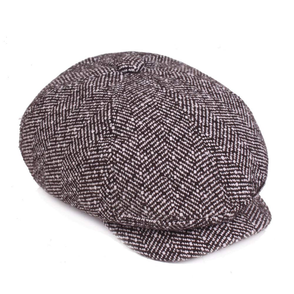 Hunting Hat Comfortable Men's Vintage Style Shelby Cloth Cap Hat Twill Cab Driver Hat Newsboy 3 Colors (Color: Light Gray)