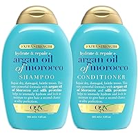 Extra Strength Hydrate & Repair + Argan Oil of Morocco Shampoo & Conditioner Set, 13 Fl Oz (Pack of 2)
