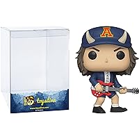A n g u s Y o u n g (Chase): P o p ! Rocks Vinyl Figurine Bundle with 1 Compatible 'ToysDiva' Graphic Protector (36318 - B / A)