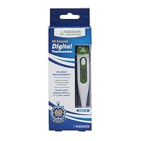 Digital Thermometer | 60-Second Readout | Fahrenheit and Celsius | Rigid Tip | Fever Alert |