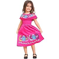 Mexican Dress for Girls Traditional Vestidos Mexicanos Cinco de Mayo Embroidered Dresser Toddler Kids