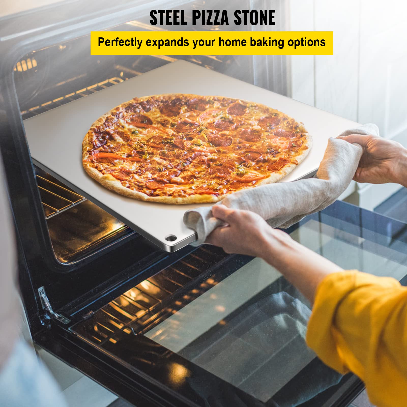 VEVOR Steel Pizza Stone, 14