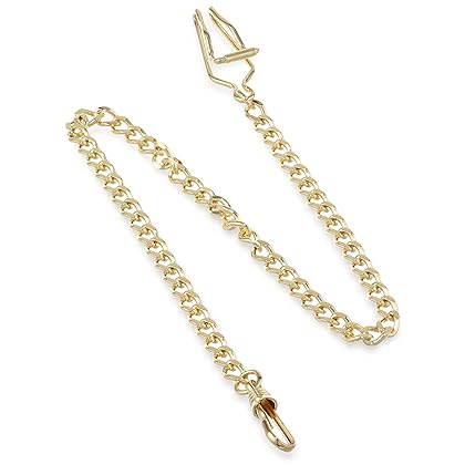 Charles-Hubert, Paris 3547-G Gold-Plated Pocket Watch Chain