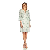 Adrianna Papell Women's Lace Bell Sleeve Shift