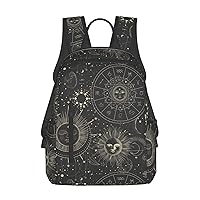 Twelve Constellations Mystical And Astrology Elements Backpack Bookbag Laptop Backpacks Multipurpose Daypack For Men Women Picnic Travel Hiking