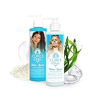 Tropic Rain Curl Enhancing Moisturizing Shampoo and Moisturizing Conditioner for Natural Curls and Waves 8oz Pump (236ml) - Curls by the Sea