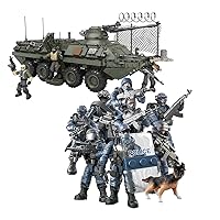 YEIBOBO ! Military Building Kit, Army Armored Vehicle Building Blocks Set with Action Figures 9902+787A