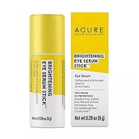 Acure Brightening Eye Serum Stick, Eye Serum, Coffee Seed Oil & Tsubaki Seed Oil, For All Skin Types, 0.28 oz