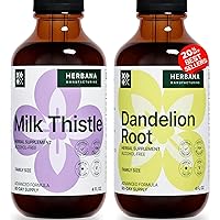 Dandelion Root and Milk Thistle Seeds - Liquid Extracts - Natural Liver Support Drops - Cleanse and Detox Herbal Supplements - Tinctures for Man & Woman - Family Size 4 Fl Oz (Pack of 2)