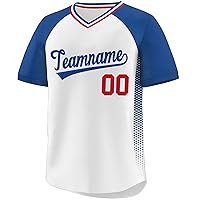 Custom V-Neck Baseball Jersey for Men Women Youth Personalized Stitched or Printed Baseball Shirts Big Size