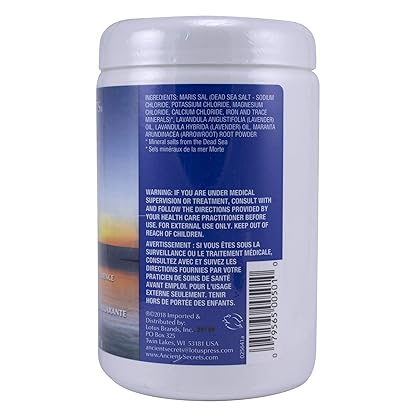 Ancient Secrets Mineral Baths, Aromatherapy Dead Sea, Lavender, 32 oz (2 Lbs) 908 G (Pack of 2)