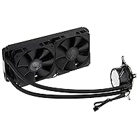 ASUS ROG Strix LC 240 RGB AIO Liquid CPU Cooler 240mm Radiator, Dual 120mm 4-Pin PWM Fans with Fanxpert Controls, Support for Intel and AMD Motherboards