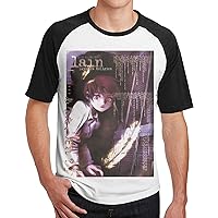 Serial Experiments Lain Tshirt Novelty Men's Fashion Cartoon Design Style Raglan Sleeves Baseball Shirts