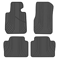 Car Floor Mat for BMW 3/4 Series Custom Fit F30 F31 F32 F33 F36 320i 328i 335i 2012-2013-2014-2015-2016-2017-2018 Full Black Rubber Auto Floor Liners Set All Weather Heavy Duty Odorless