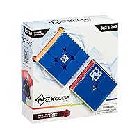 Goliath NEXcube 3x3 + 2x2 Classic - Stickerless Speed Cube - Super Smooth Technology Unlocks Super Speed to Break Records! - Multicolor