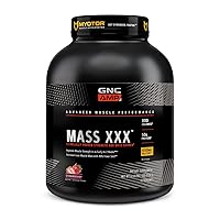GNC AMP Mass XXX with MyoTOR Protein Powder | Targeted Muscle Building and Workout Support Formula with BCAA and Creatine | Strawberry | 13 Servings