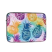 Laptop Sleeve 17 inch Pineapple tie-dye Pattern Print Laptop Case Briefcase Cover Slim Laptop Bag Shockproof Laptop Protective case for Travel Work
