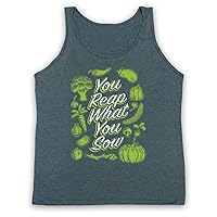 Men's You Reap What You Sow Gardening Slogan Tank Top Vest