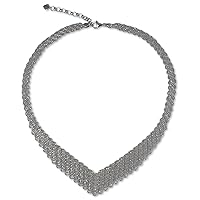 NOVICA Handmade .925 Sterling Silver Collar Necklace Woven Net Style No Stone Thailand 'Precious Weave'