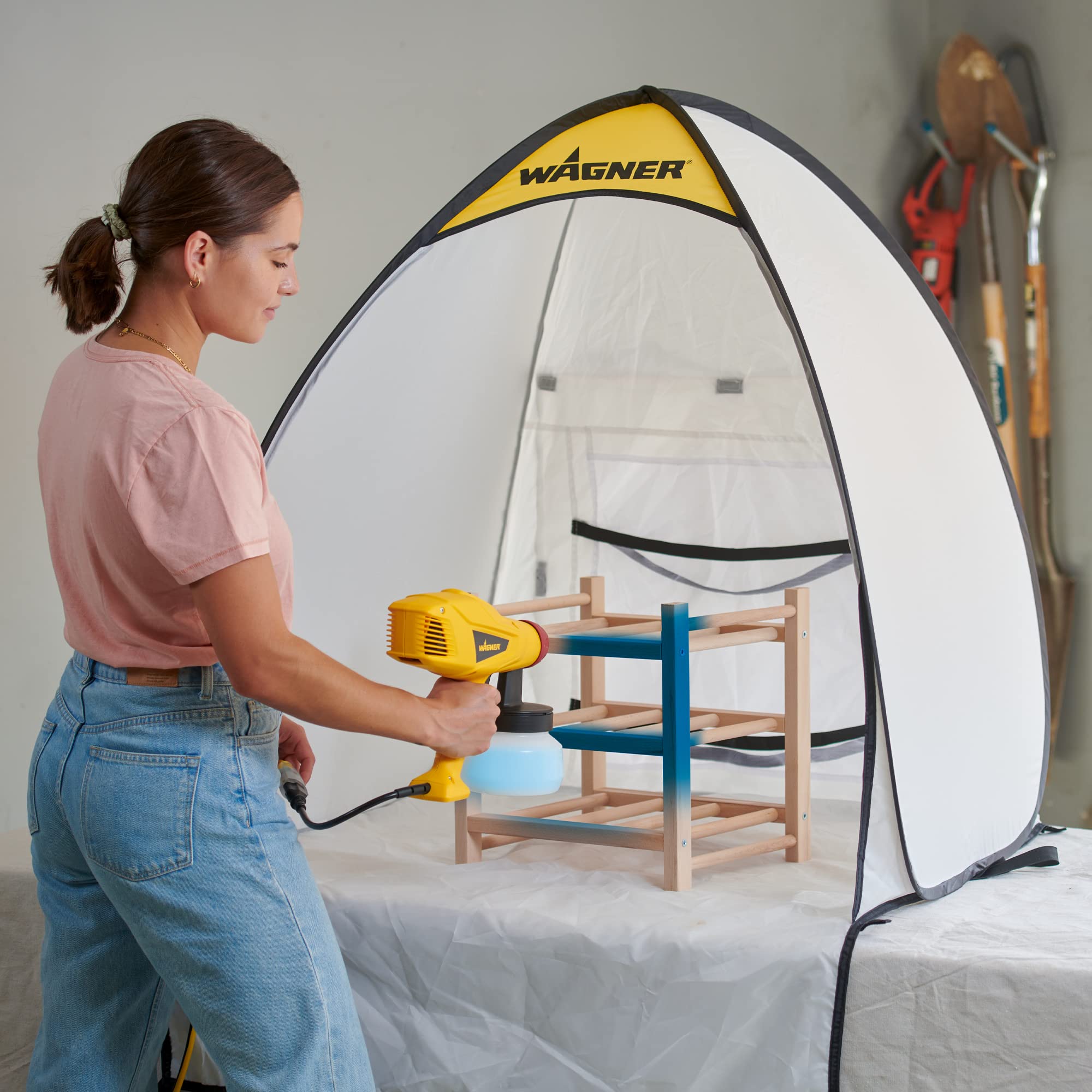 Wagner Spraytech C900051 HomeRight Small Spray Shelter Portable Paint Booth for DIY Spray Painting, Hobby Paint Booth Tool Painting Station, Spray Paint Tent