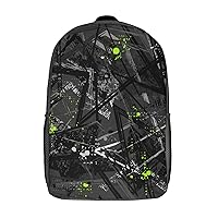 Abstract Shabby Texture Geometric Element Laptop Backpack for Men Women 17 Inch Travel Computer Bag Fashion Daypack