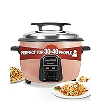 Wantjoin Rice cooker Stainless Rice Cooker & Warmer Commercial Rice cooker for party and family(10L capacity for 4.2L rice,42CUPS) Brown