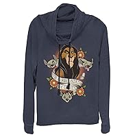 Fifth Sun Disney Lion King Surrounded Women's Cowl Neck Long Sleeve Knit Top