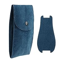Watch Box Portable Chic Leather Organizer Watch Storage Bag Travel Pouch Nubuck Case for Watches Collect Boxes Display (Color : Blue)