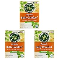 Traditional Medicinals Organic Belly Comfort Peppermint Herbal Tea, Promotes Healthy Digestion, (Pack of 3) - 16 Tea Bags