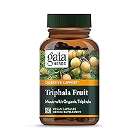 Gaia Herbs Triphala Fruit - Supports Digestive Health - Gently Cleanses Your System* - with Amla Fruit, Belleric Myrobalan, and Chebulic Myrobalan - 60 Vegan Capsules (30-Day Supply)