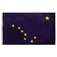 Annin Flagmakers Alaska State Flag USA-Made to Official State Design Specifications, 3 x 5 Feet (Model 140165)