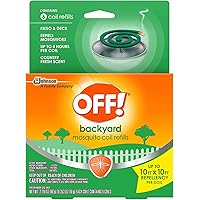 Backyard Mosquito Repellent Coil Refills, Perfect for Outdoor Patios Country Fresh Scent, 6 Count