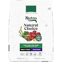 NUTRO NATURAL CHOICE Small Bites Adult Dry Dog Food, Lamb & Brown Rice Recipe Dog Kibble, 30 lb. Bag
