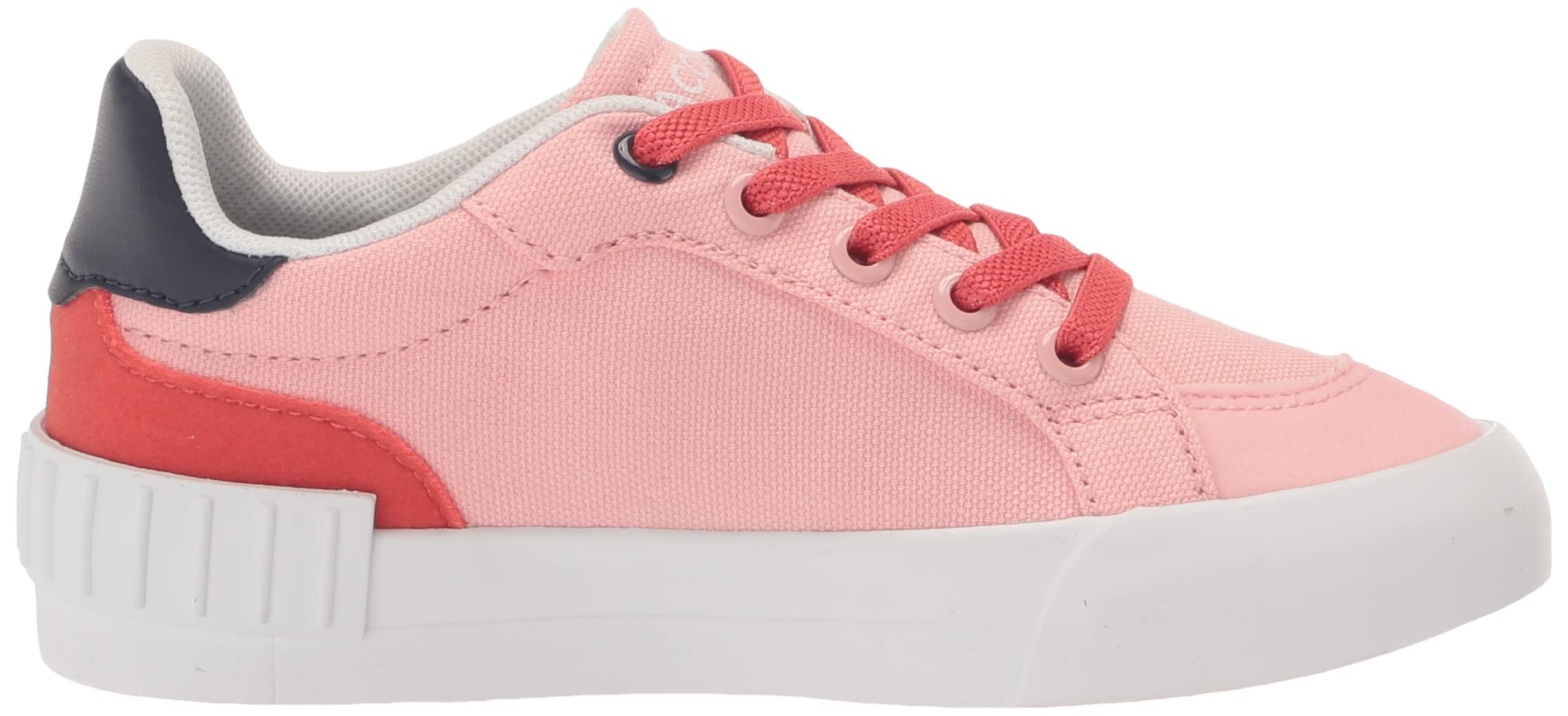 Lacoste Kids L004 Sneaker, Pink/Navy, 5.5 US Unisex Toddler